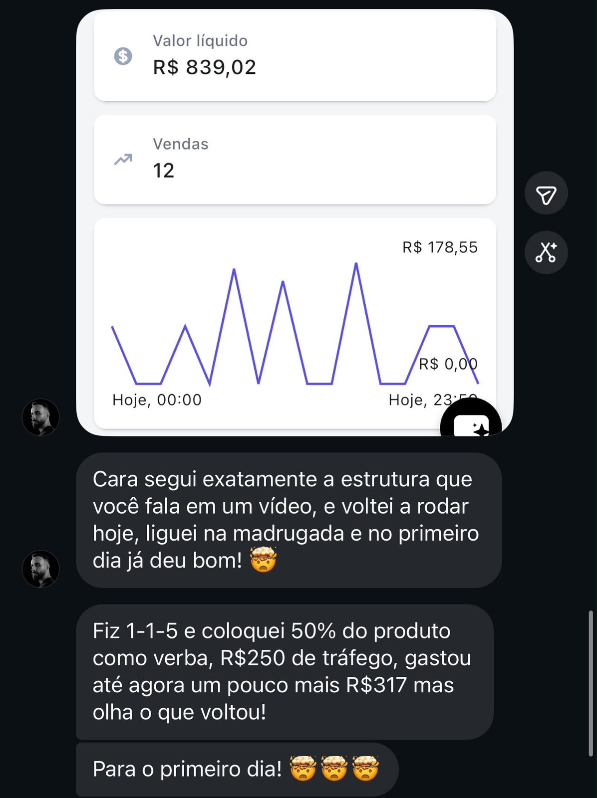 Depoimento escrito de aluno 1